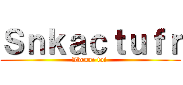 Ｓｎｋａｃｔｕｆｒ (Abonne toi )
