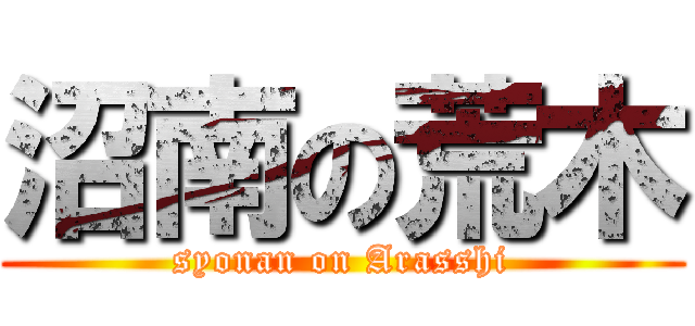 沼南の荒木 (syonan on Arasshi)