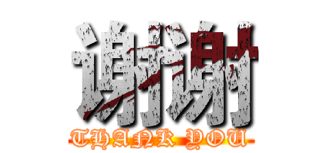 谢谢 (THANK YOU)