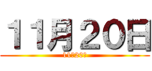 １１月２０日 (11月20日)