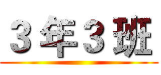 ３ 年３ 班  ()