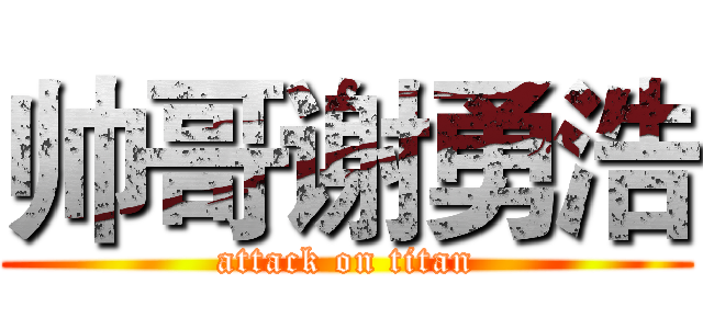 帅哥谢勇浩 (attack on titan)