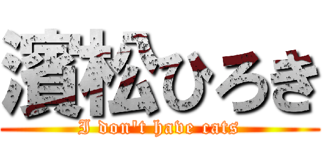 濱松ひろき (I don't have cats)