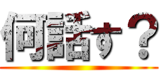 何話す？ ()