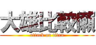 大雄比較懶 (attack on titan)