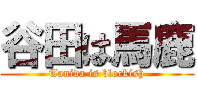 谷田は馬鹿 (Tanida is blockish)