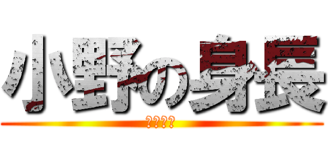 小野の身長 (わろたｗ)