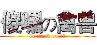 傻嘿の禽兽 (be supid on 邑大)