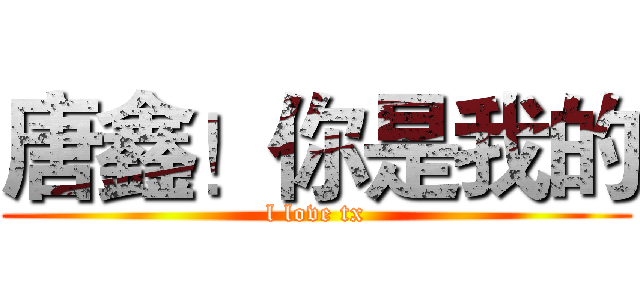 唐鑫！你是我的 (l love tx)