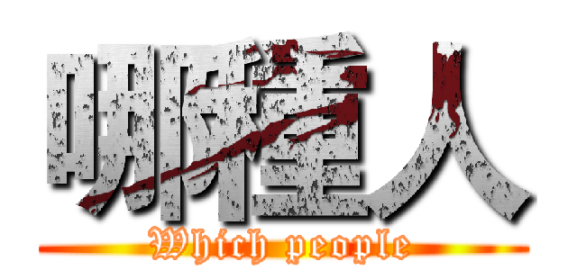 哪種人 (Which people)