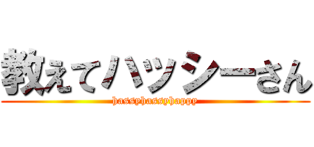 教えてハッシーさん (hassyhassyhappy)