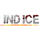 ＩＮＤＩＣＥ (Puntos a Tratar)