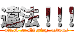 違法！！！ (attack on shipping customs)