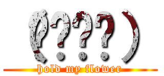 （ʘ‿ʘ✿） (hold my flower)