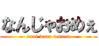 なんじゃおめぇ (nani waro tennen)