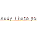 Ａｎｄｙ Ｉ ｈａｔｅ ｙｏｕ (XPPPP)