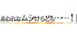 あわれなムシけらども……！！ ()