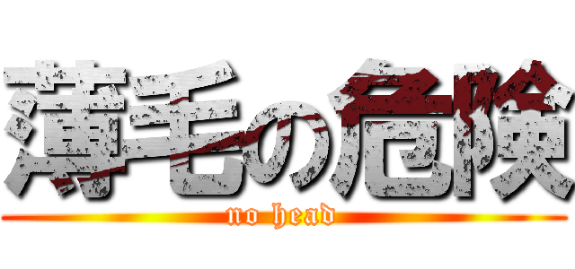 薄毛の危険 (no head)