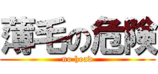 薄毛の危険 (no head)