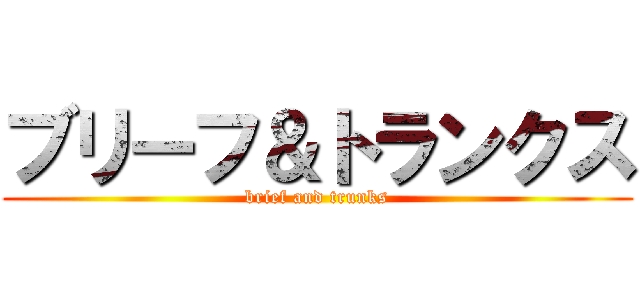 ブリーフ＆トランクス (brief and trunks)