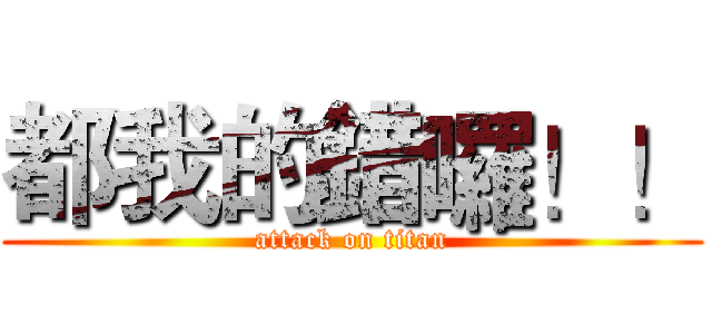 都我的錯囉！！ (attack on titan)