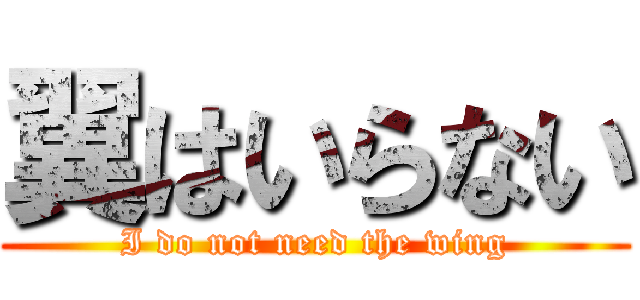 翼はいらない (I do not need the wing)