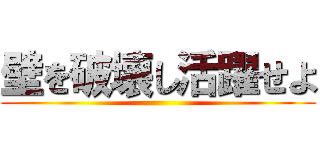 壁を破壊し活躍せよ ()