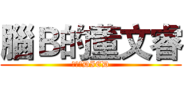 腦Ｂ的董文睿 (董文睿DIED)