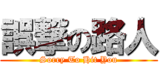 誤撃の路人 (Sorry To Hit You)