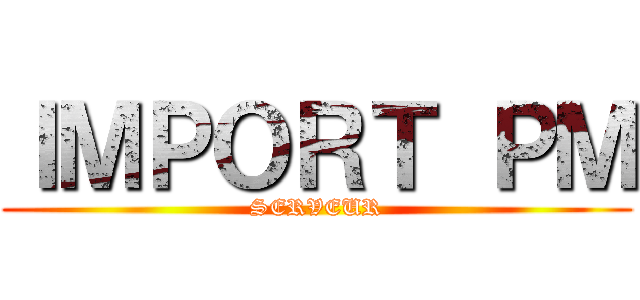 ＩＭＰＯＲＴ ＰＭ (SERVEUR)