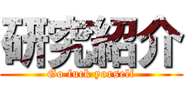 研究紹介 (Go fuck yorself)