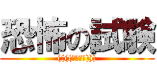 恐怖の試験 (((((；゜Д゜))))