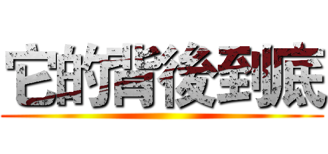 它的背後到底 ()