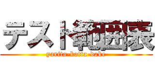 テスト範囲表 (yarita-katta-dake)