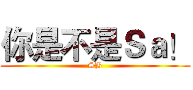 你是不是Ｓａ！ (SB)