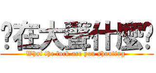 你在大聲什麼啦 (What the fuck are you shouting )