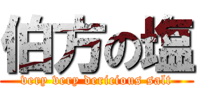 伯方の塩 (very very dericious salt)
