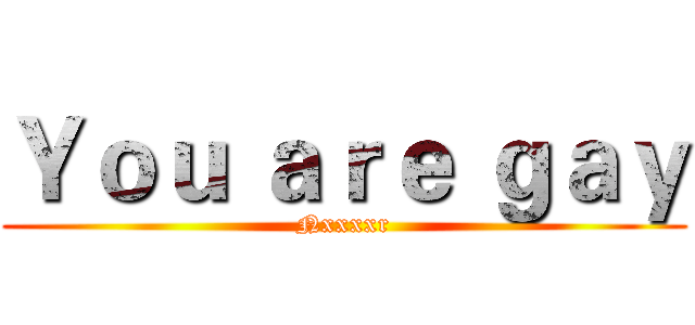 Ｙｏｕ ａｒｅ ｇａｙ (Nxxxxr)