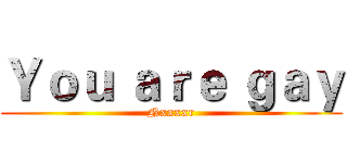 Ｙｏｕ ａｒｅ ｇａｙ (Nxxxxr)