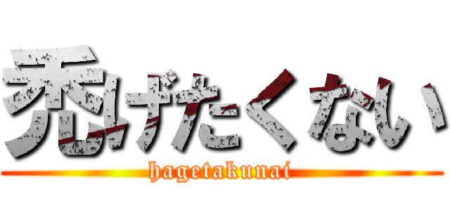 禿げたくない (hagetakunai)