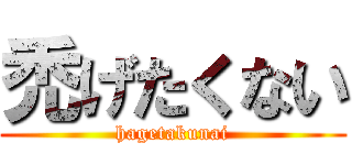 禿げたくない (hagetakunai)