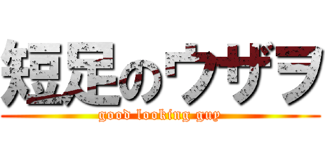 短足のウザヲ (good looking guy)