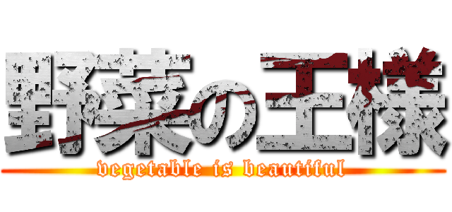野菜の王様 (vegetable is beautiful)