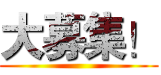 大募集！ ()