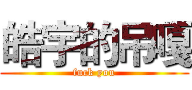 皓宇的吊嘎 (fuck you)