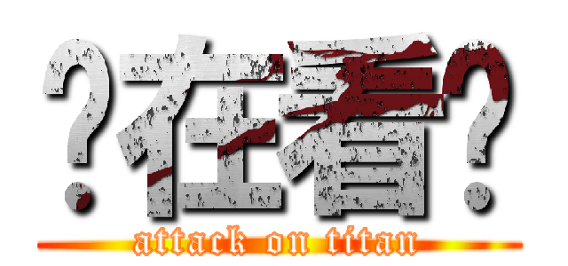 你在看啥 (attack on titan)