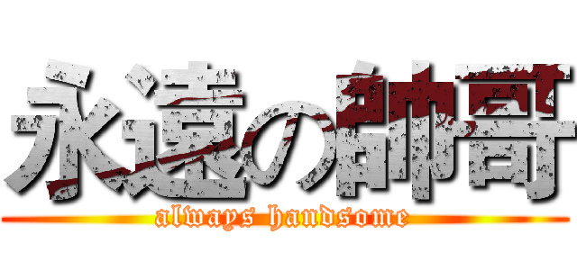 永遠の帥哥 (always handsome)