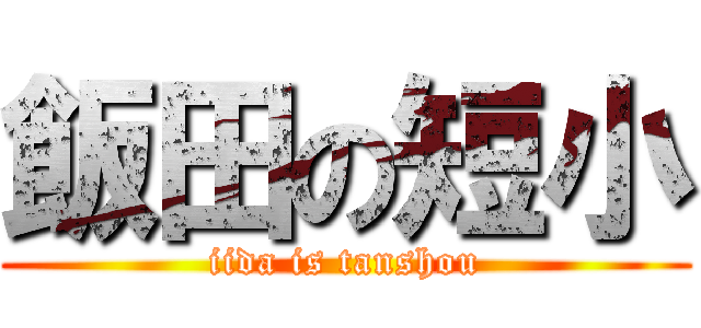 飯田の短小 (iida is tanshou)