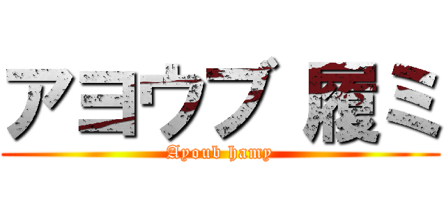 アヨウブ 履ミ (Ayoub hamy)