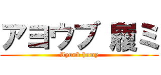 アヨウブ 履ミ (Ayoub hamy)